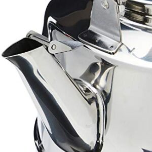 Extra Large Size 7.5 Liter Zebra Polished Mirror Finish Stainless Steel Whistling Canister Stovetop Teakettle Tea Kettle Teapot, Gas Electric Induction Compatible