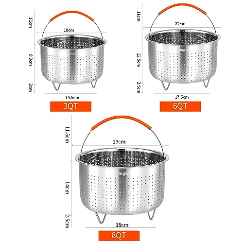 Steamer Basket for Instant Pot, Vegetable Steamer Basket Stainless Steel Steamer Basket Insert for Pots (3qt)