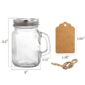 Kingrol 16 Pack 4 oz Mini Mason Jar Shot Glasses with Lids, Glass Favor Jars for Drink, Dessert, Candle, Craft