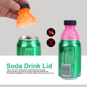 6Pcs Clear Soda Can Lids, erior Can Covers Reusable Bottle Snap On Top Can Cover for Cool Soda Drink Lid