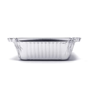 (120 Pack) Premium 1-LB Takeout Pans with Lids - 5.6" x 4.6" x 1.9" l Extra Heavy-Duty l Disposable Aluminum Foil for Catering Party Meal Prep Freezer Drip Pans BBQ Potluck