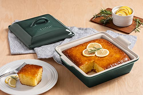 Le Creuset Stoneware Heritage Covered Square Casserole, 9-Inch, Artichaut