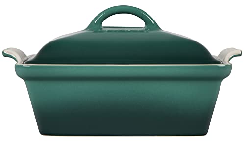 Le Creuset Stoneware Heritage Covered Square Casserole, 9-Inch, Artichaut