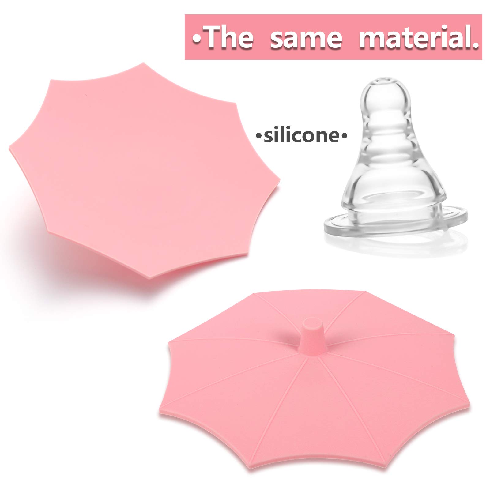 NEW Silicone Umbrella Cup Covers 4-Pack(Upgrade oct. 2020),Food Grade Lids Keep Drinks Warm or Cold Longer, Lids for Mugs, Cups, Tea Pots, Flexible Mug Covers, Cup Lids for Coffee & Tea.(Mix Colour)