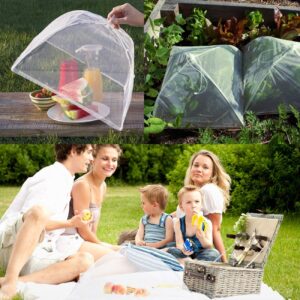 Homealexa Mesh Food Nets Fruit Cover 2 Pack, 40 Inch Large and Strong Collapsible Mesh Cake Covers Net, Mesh Food Covers Umbrella for Keeping Out Flies Bugs Mosquitos Food Cover Net