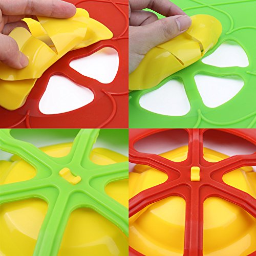 AUSINCERE Spill Stopper Lid Cover,Anti Spill Lid Cover,No Boil Over Lid,Pot Cover Silicone Spill Stopper Lid,Boil Over Safeguard, 10.2inch+11inch Multi-Function Kitchen Tool