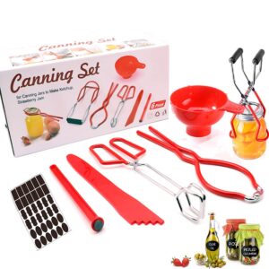 corjeejor canning supplies canning starter kit canning tools equipment canning pot set included canning funnel,magnetic jar lifter,jar wrench,lid lifter