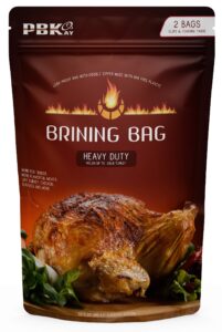 large turkey brine bags heavy duty for turkey or ham xl, 2 pack, with cooking twine