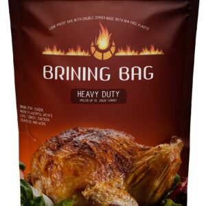 Large Turkey Brine Bags Heavy Duty for Turkey or Ham XL, 2 pack, with Cooking Twine
