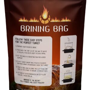Large Turkey Brine Bags Heavy Duty for Turkey or Ham XL, 2 pack, with Cooking Twine