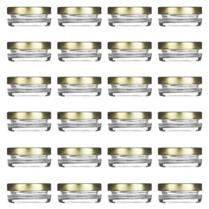 Caviar Line Small Mini Glass Jars With Tin Lids - 24 pack x 0.5 oz – All Purpose Empty Storage Jars