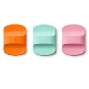 aliensx magslider replacement kit, 3 pack, magnetic slider block fits yeti rtic tumblers magnetic lids 10/16 / 20/26 / 30 oz and more other ramblers (orange/pink/aqua)