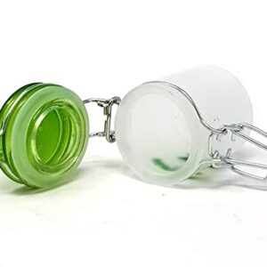 Airtight Glass Herb Mini Stash Jar with Clamping Lid in Choice of Design (Holy Smoke)