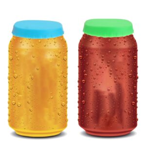 Tofficu 6pcs Silicone Can Cover Coke Can Covers Standard Beverage Can Covers Beverage Can Lids Soda Lid Protectors