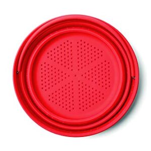 Fox Run Collapsible Silicone Steamer Basket Insert for Instant Pot, 6-Quart, Red