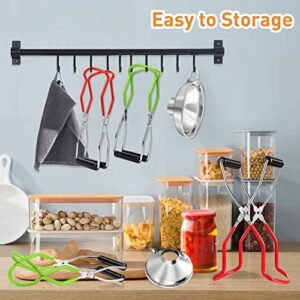 Jar Lifter tongs and Canning Rack Set with Canning Funnel,Stainless Steel Funnel Kitchen Jar Funnel Jar Lifter Tongs and Anti-Slip Canning Jar Lifter