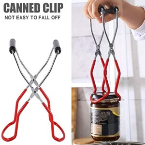 Jar Lifter tongs and Canning Rack Set with Canning Funnel,Stainless Steel Funnel Kitchen Jar Funnel Jar Lifter Tongs and Anti-Slip Canning Jar Lifter