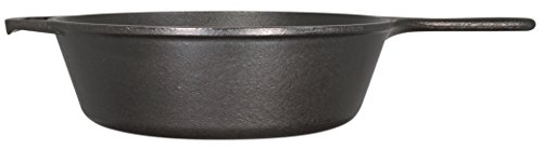 Lodge L8DSK3 Cast Iron Deep Skillet, Pre-Seasoned, 10.25-inch & Seasoned Cast Iron Care Kit