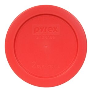 pyrex 7200-pc 2-cup red replacement food storage lid - made in the usa