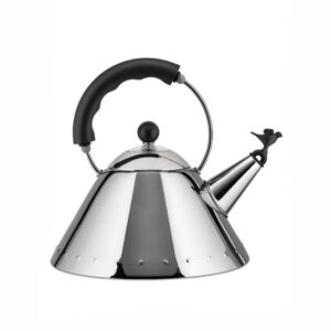 alessi michael graves 9093 stainless steel whistling kettle, 2 quarts, black