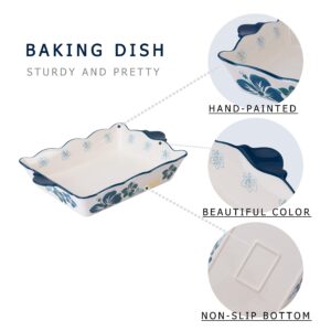 Sagoskat Casserole Dish Baking Dish Ceramic Baking Pan Nonstick Baking Dish Blue Lassagne Pan 9x13 Baking Dishes for oven Casserole Dishes for Kitchen