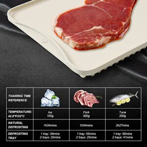 Defze Aluminum Alloy Defrosting Tray for Thawing Frozen Meat Rapid Thawing Plate Fast Thawing Tray Defrost Plate Board