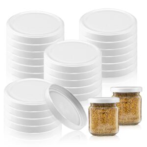 20 pieces 110 mm jar lids white metal wide mouth glass lug lids jar lids canning jar lid replacement jar lid metal cover for sealed pickle jam mason jar