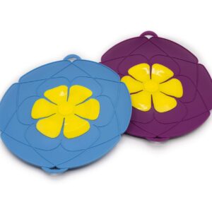 Pack of 2 Silicone spill stopper lids for pots and pans, Pot lid, boil over spill stopper, frywall splatter guard, pot lids, Multi-Purpose Cooking Tool, 10.2 inches Purple+Blue, silicone pot lids