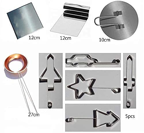 [LENITH] Dalgona Korean Squid Game Sugar Candy Cookies Stainless Copper Plate Making Tools 9pcs Set