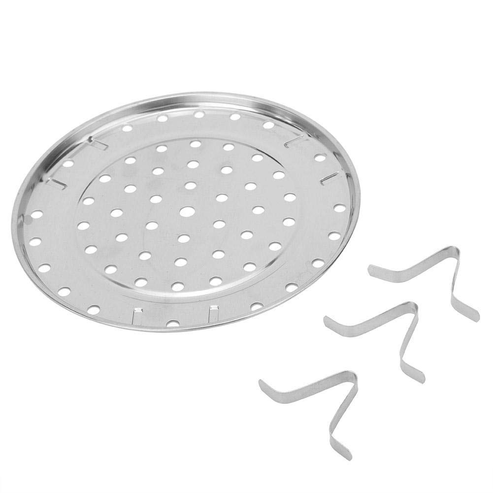 Stainless Steel Steam Holder Steam Rack Round Steaming Tray Insert for Pots, Pans, Crock Pots with Supporting Feet -Silver(S)