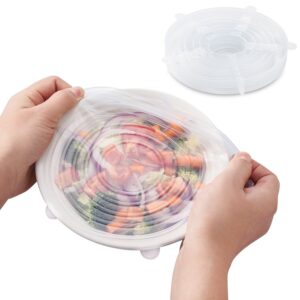 Silicone Stretch Lids, Reusable Durable Food Storage Covers for Bowl, Various Sizes to Meet Most Containers