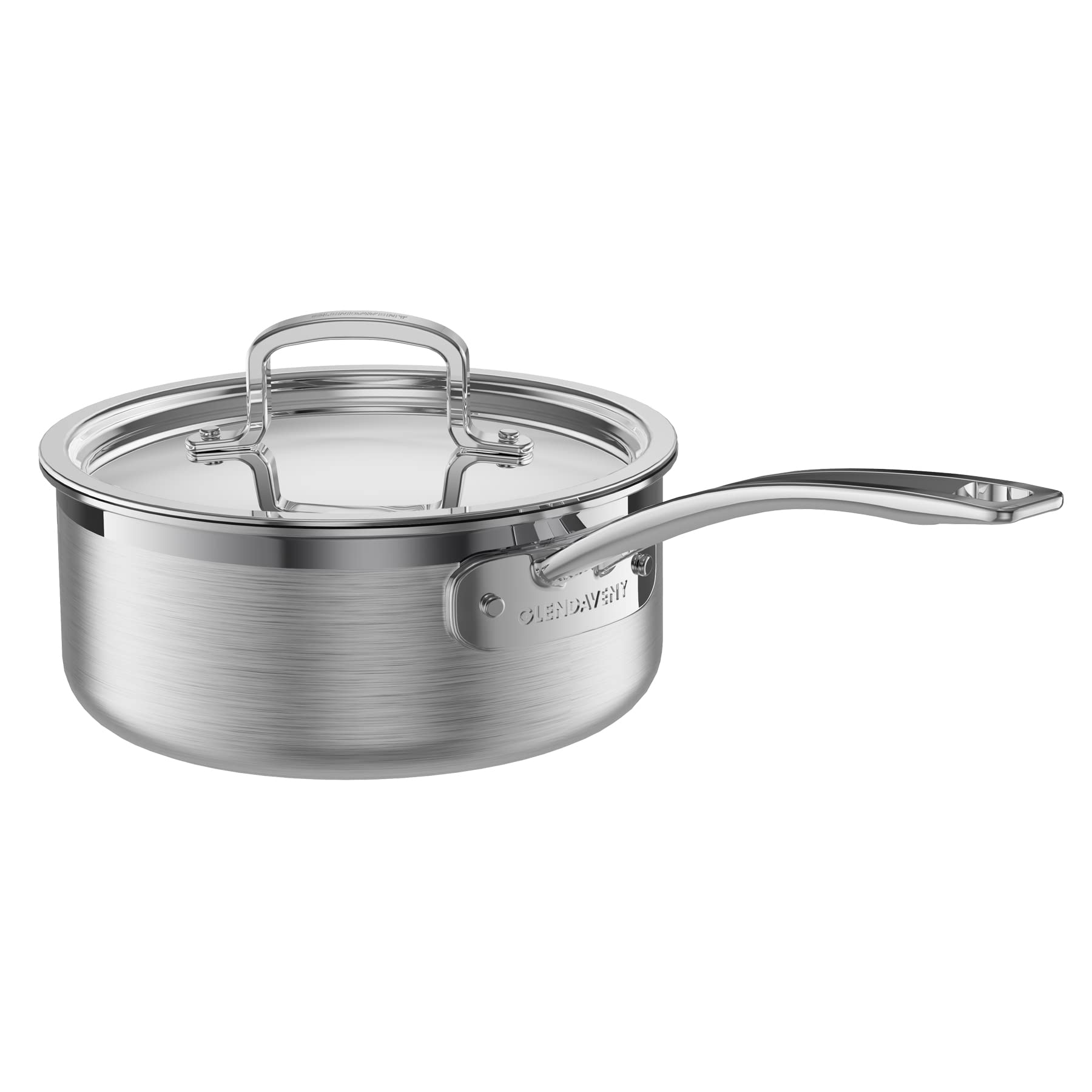 Stainless Steel Saucepan with Lid, Triple Ply 1.5 Quart Sauce pan with Cover Induction Cooking Sauce Pot Perfect for Making Sauces, Reheating Soups, Stocks, Cooking Grains - Dishwasher Safe Oven Safe