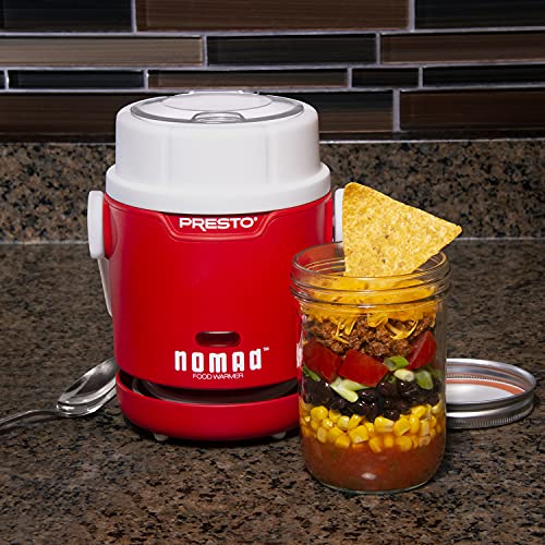 Presto 06015 Nomad Mason Traveling, Portable Food Warmer, 1 Pint Jar, Red