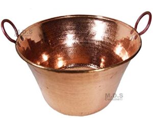 kitchen & restaurant supplies cazo de cobre puro 21" para carnitas hanging classic traditional tacos pure 100% copper mexico