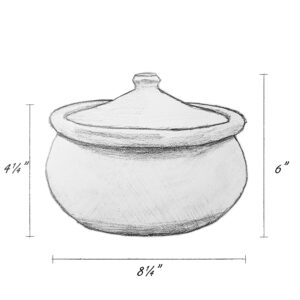 High Wind Flamed Dark Primitive Cooking Pot - Pre Seasoned - Made from Fire Clay: Suitable for Stove Top and Open Fire