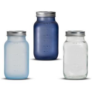 magical butter machine glass mason jars (3-pack) - uv protective, airtight lids, versatile canning & storage for infusions, edibles, microwave safe