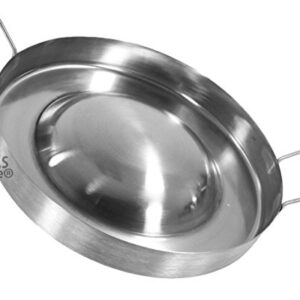 M.D.S Cuisine Cookwares Stainless Steel Comal Convex 16" Round Cook Griddle Taco Grill Pan Heavy Duty