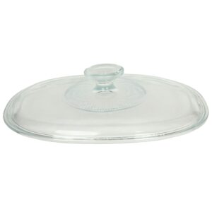 Corningware F-12C 1.5 Quart Oval Glass Lid for 1.5 Quart French White Oval Bakeware Dish Without Handles (Dish Sold Separately)