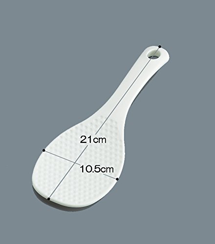 Non-Stick Sushi Rice Paddle with Suction Holder, 2.50" x 3.50" (Scoope Wide) x 7.75 Inches (Total Paddle Long)