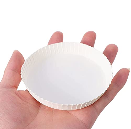 KISSHAKE 100 PCS Disposable Paper Cup Cover Hot Cup Lid Recycled Drinking Lid Coffee Cup Cover for Cafe Hotel KTV Bars, Paper Covers for Glassware, 2.95 Inches Diameter White Paper Cup Lids