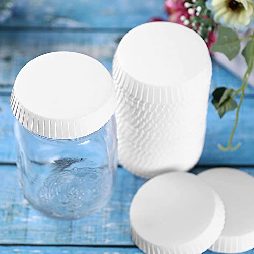 KISSHAKE 100 PCS Disposable Paper Cup Cover Hot Cup Lid Recycled Drinking Lid Coffee Cup Cover for Cafe Hotel KTV Bars, Paper Covers for Glassware, 2.95 Inches Diameter White Paper Cup Lids