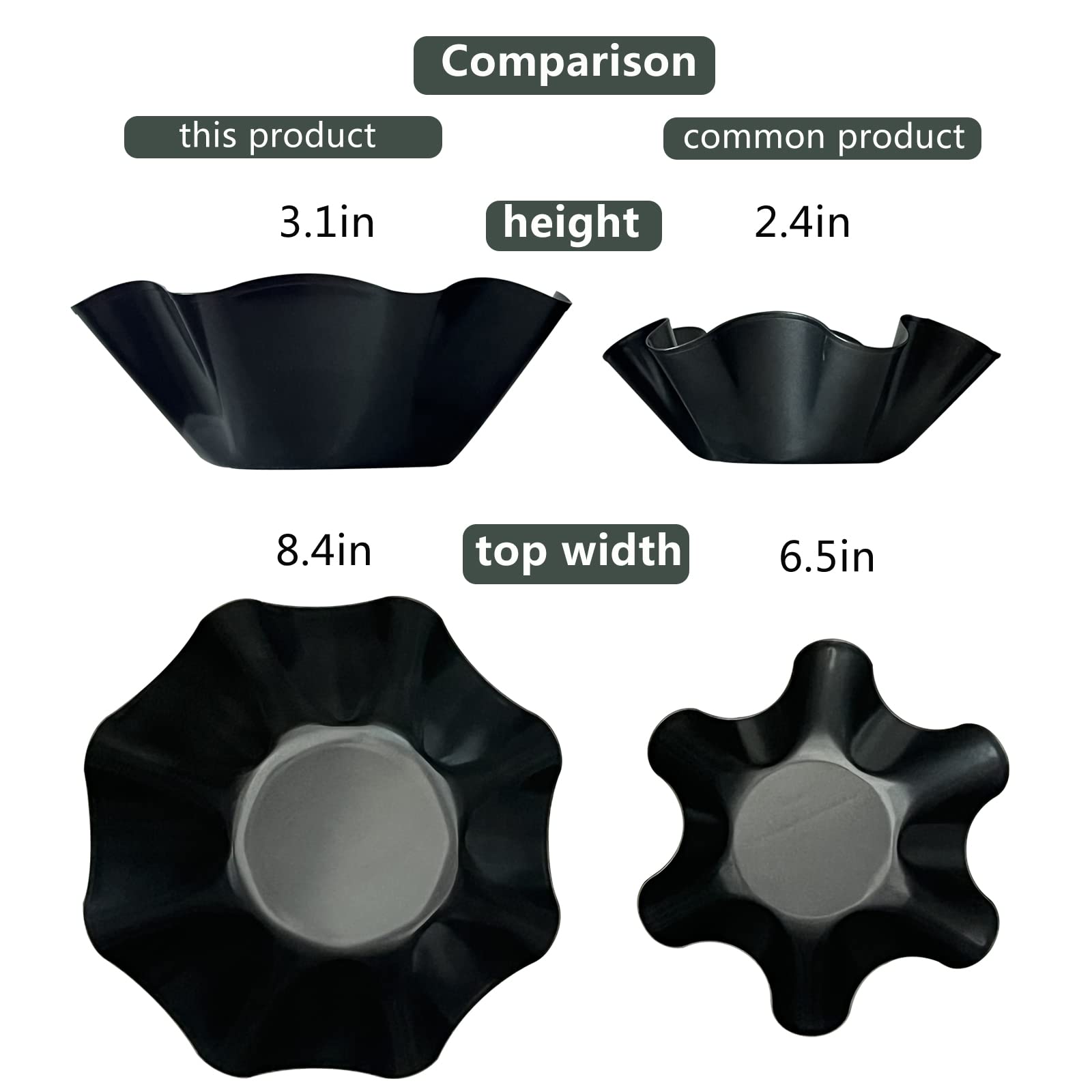 Skoxkoc Tortilla Maker Taco Shell Molds – 6 Pack Large Size 8.4" Nonstick Carbon Steel Petal Shape Tortilla Shell Pans Baking Molds Tostada for Frying Salad Bowls (6)