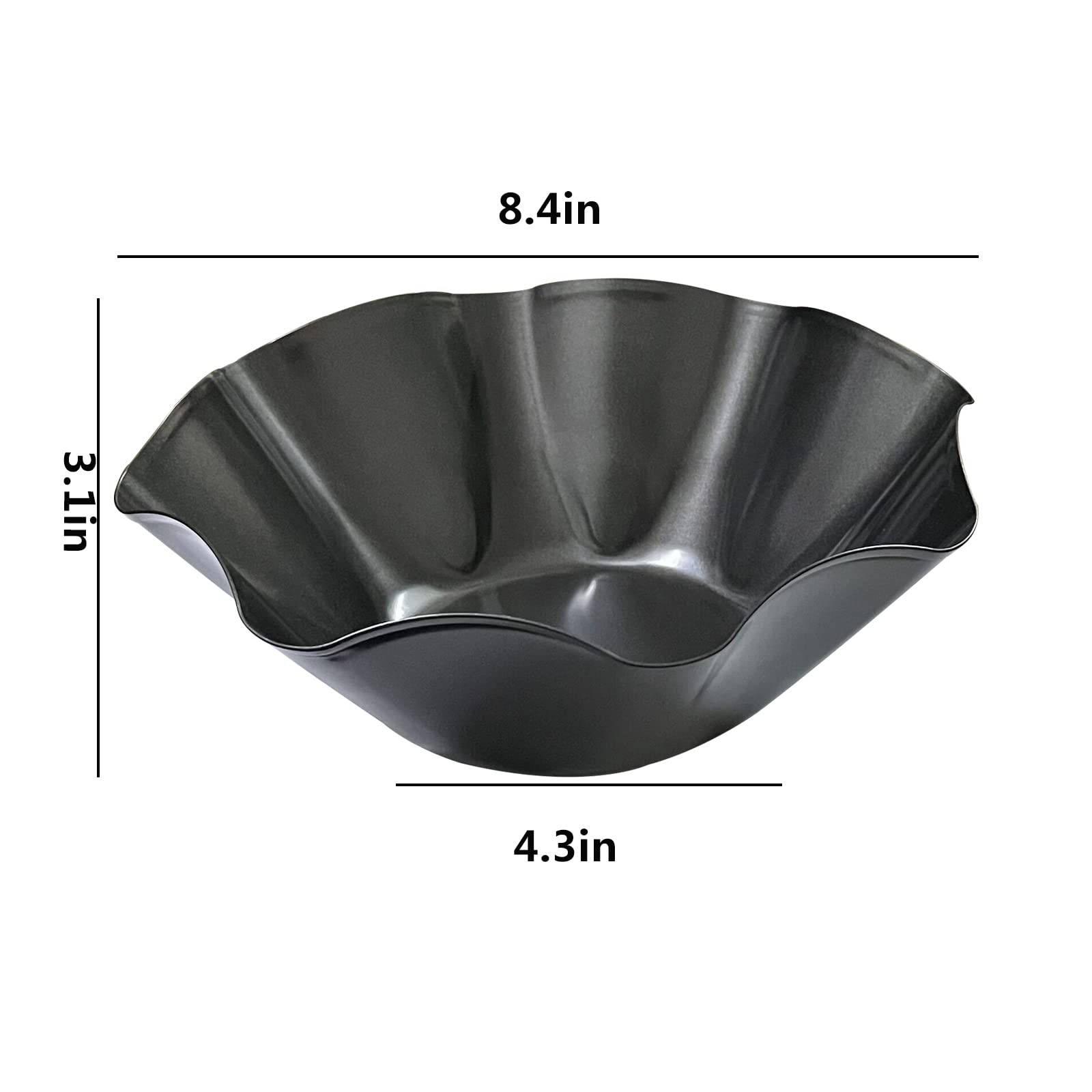 Skoxkoc Tortilla Maker Taco Shell Molds – 6 Pack Large Size 8.4" Nonstick Carbon Steel Petal Shape Tortilla Shell Pans Baking Molds Tostada for Frying Salad Bowls (6)