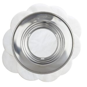 large bamboo steamer ring adapter - stainless steel - fits 8 to 13 inches steamers and pots - 10 paper liners included