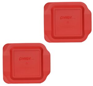 pyrex 222-pc 2qt red lid (2-pack)