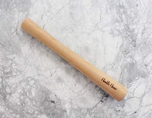 Humble House SAUERSTOMPER Sauerkraut Pounder for Mason Jars Fermentation of Vegetables Standard 12" One Piece of Solid German Beech Wood Cabbage Tamper for Packing Fermented Foods like Sauerkraut