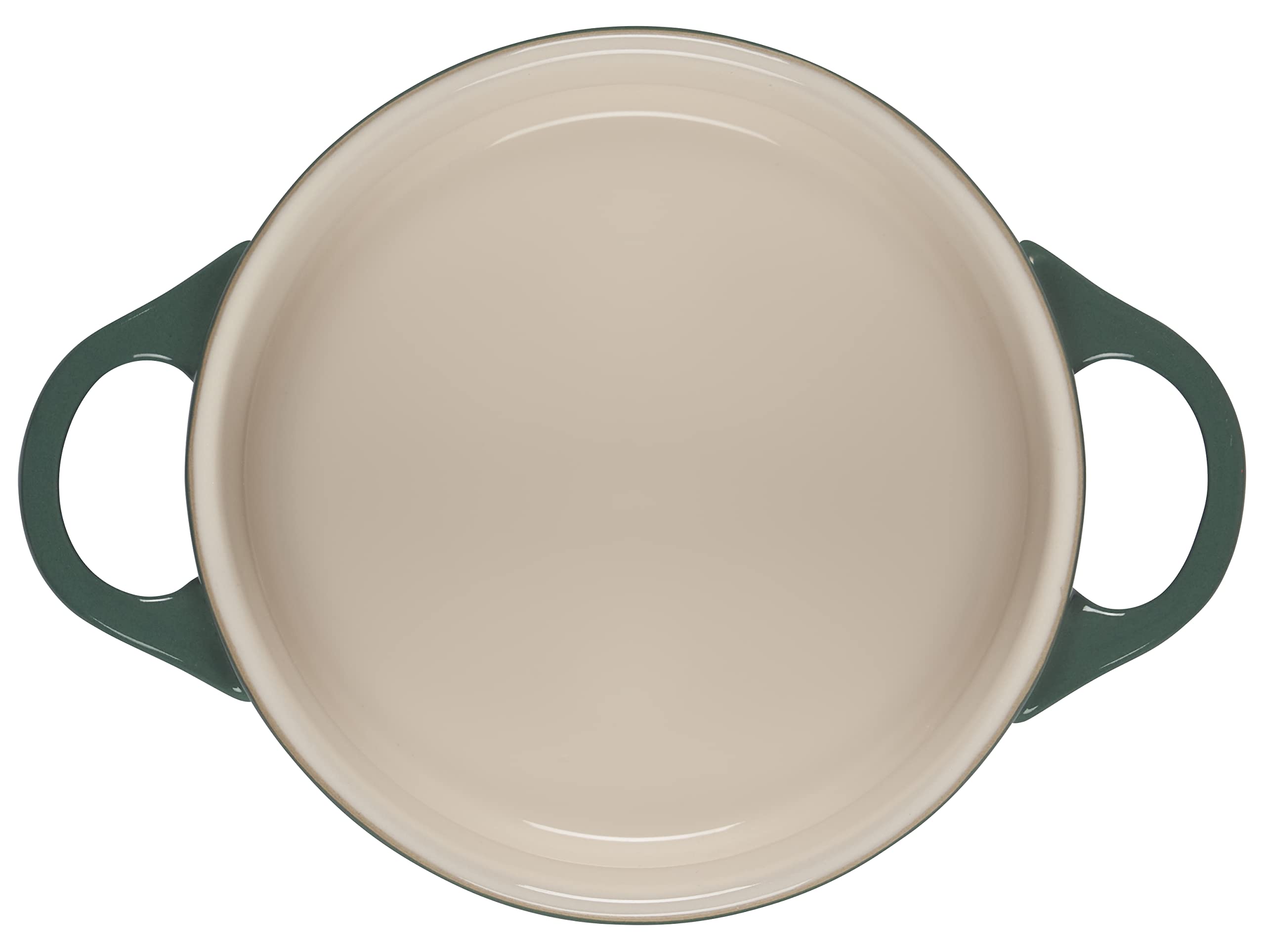 Le Creuset Olive Branch Collection Stoneware Mini Round Cocotte, 24 oz., Artichaut with Embossed Lid