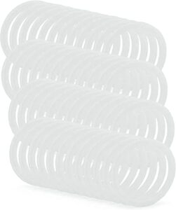 cornucopia silicone seal rings for plastic mason jar lids (regular mouth, 48-pack)