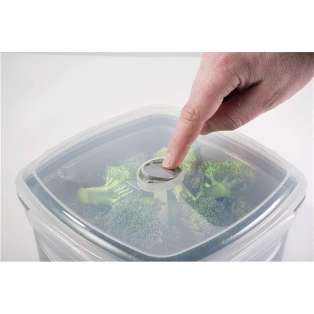 Dependable Industries BPA-Free Microwave Steamer: Cook Vegetables, Fish & Poultry with Removable Strainer & Locking Vent Lid - 2.47L