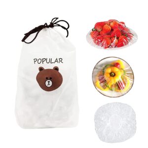 fresh keeping bags 100 pcs, reusable elastic food storage covers, plastic adjustable sealing bowl lids, fresh keeping caps, stretch wrap food covers for outdoor picnic kitchen